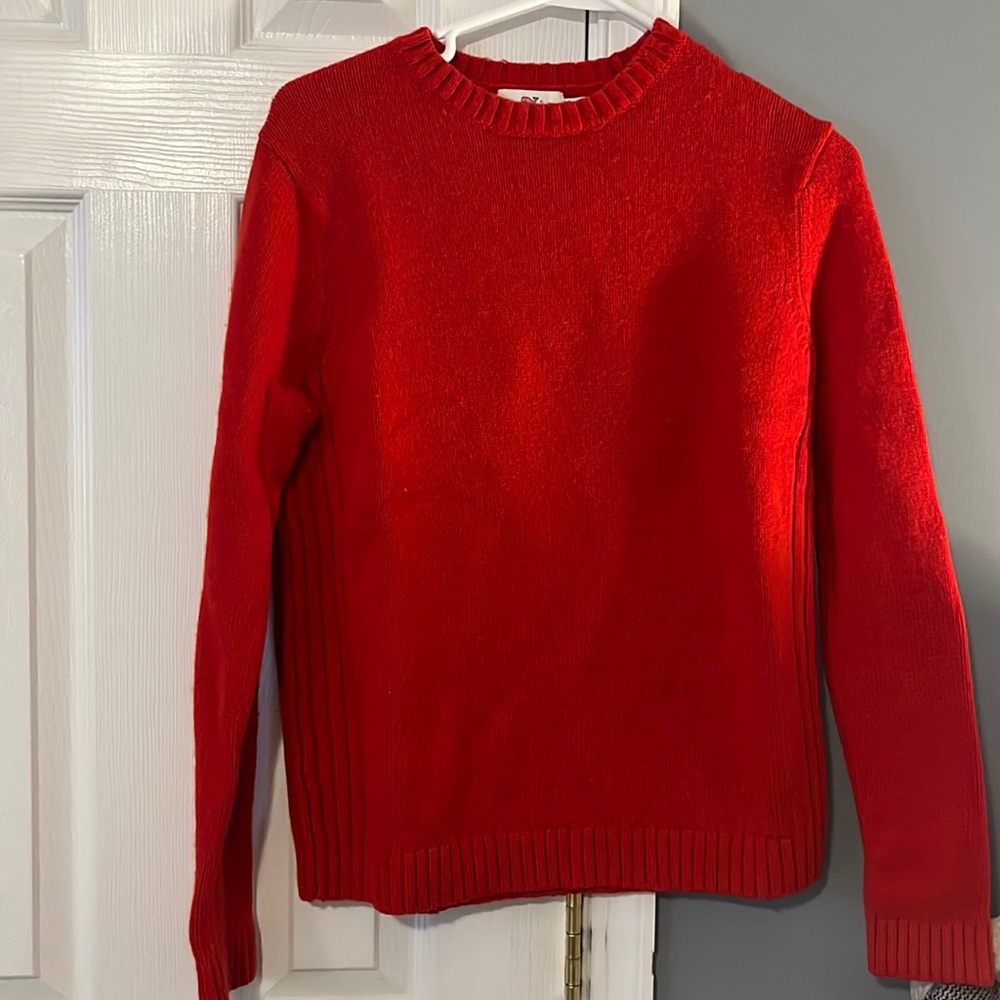 Vineyard vines red cashmere sweater